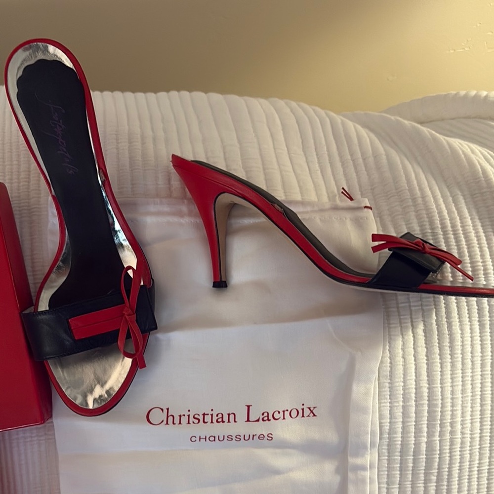 Christian Lacroix Women's Red and Black Heels
